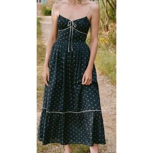 Christy Dawn The Antara Dress in Blueberry Dot, XS, New with Tags